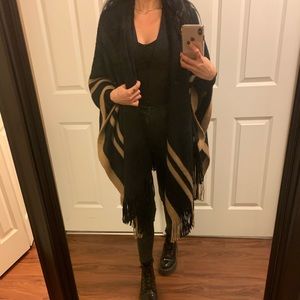 Poncho Kimono stripe very warm and comfy